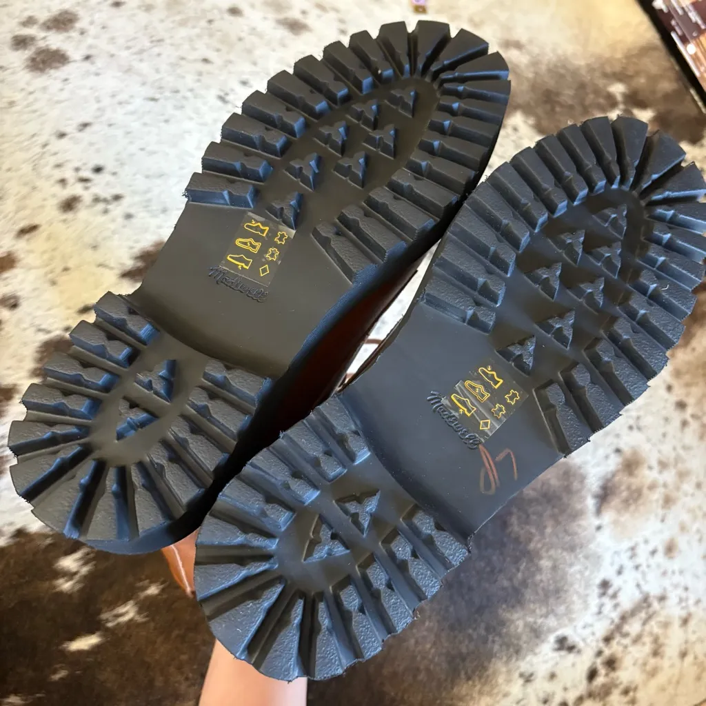 MADEWELL The Rayna Lace-Up‎ Boot In Leather English Saddle Size 9.5 Brown - Image 7