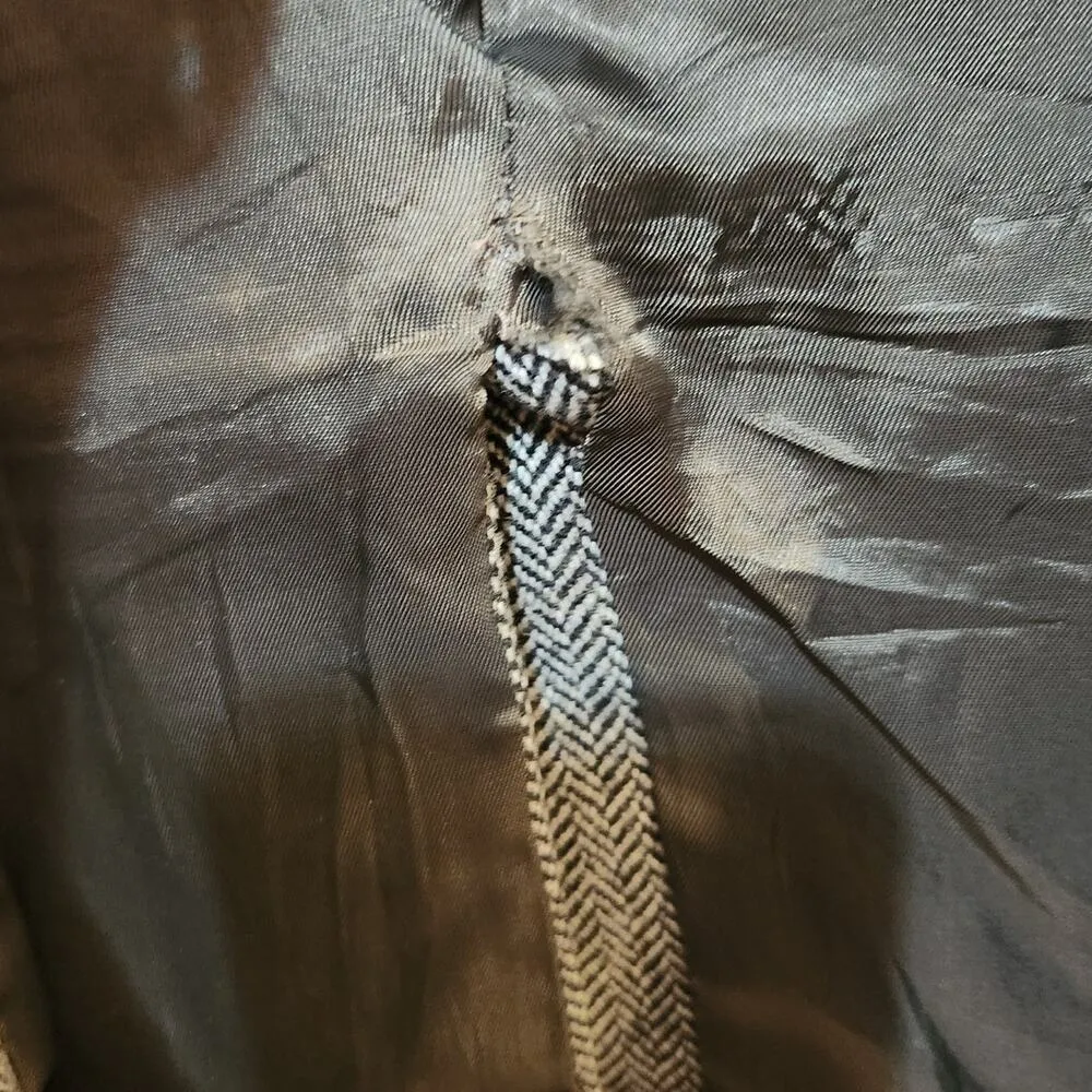 Brooks Brothers 346 Chevron Double Button Blazer Coat Jacket Brown Euro Size 42 - Image 9