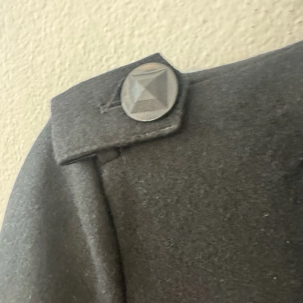 Rudsak Wool Blend Coat Jacket Military Winter Black Size Medium *READ* - Image 5