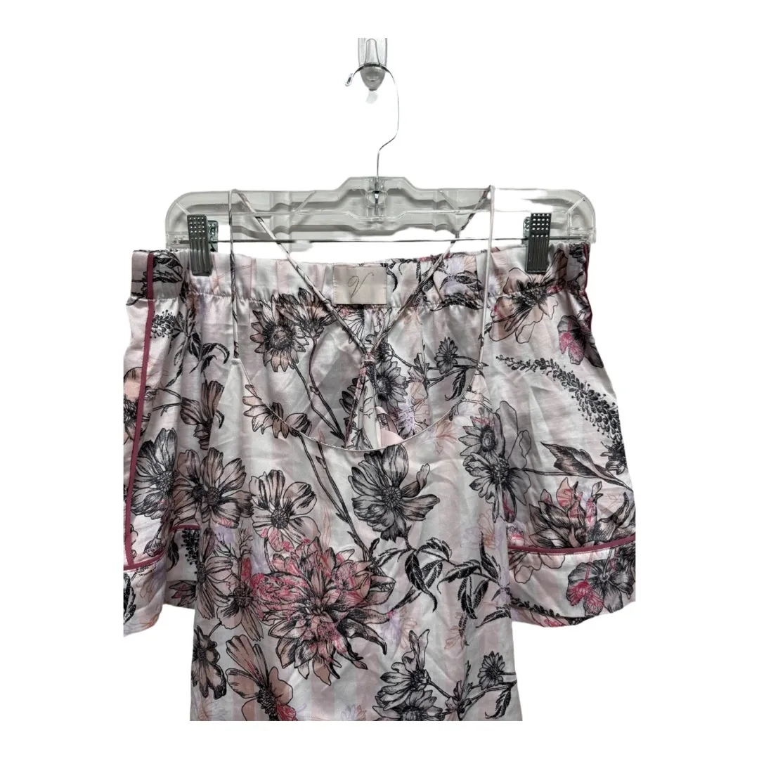 Victoria's Secret Floral Camisole Pajamas Set Pink Tank Shorts Sleep Size S/M - Image 2