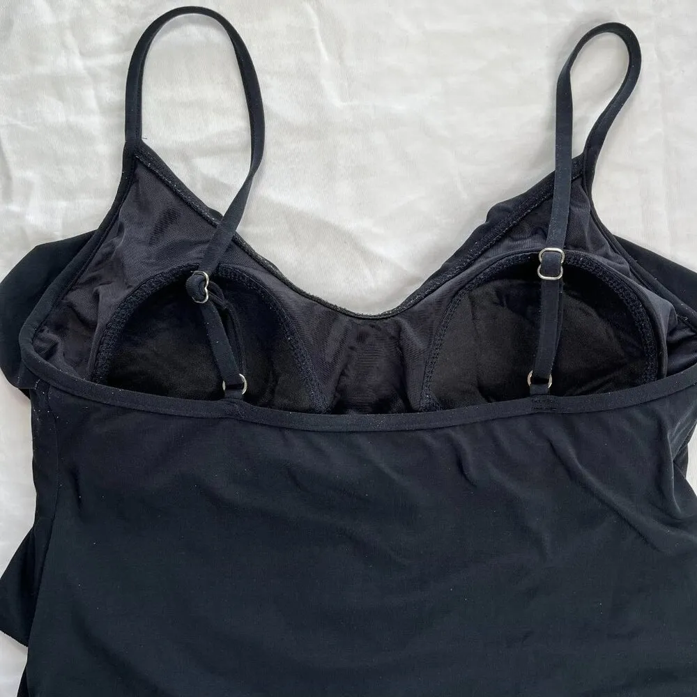 Magicsuit Black Tiered Slimming Tankini Bra Top Swimsuit size 12 - Image 6