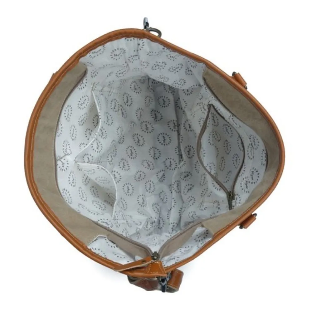 NWT Myra Bag PERFECT MATCH Patterned TOTE BAG with Leather Patchwork - Image 7