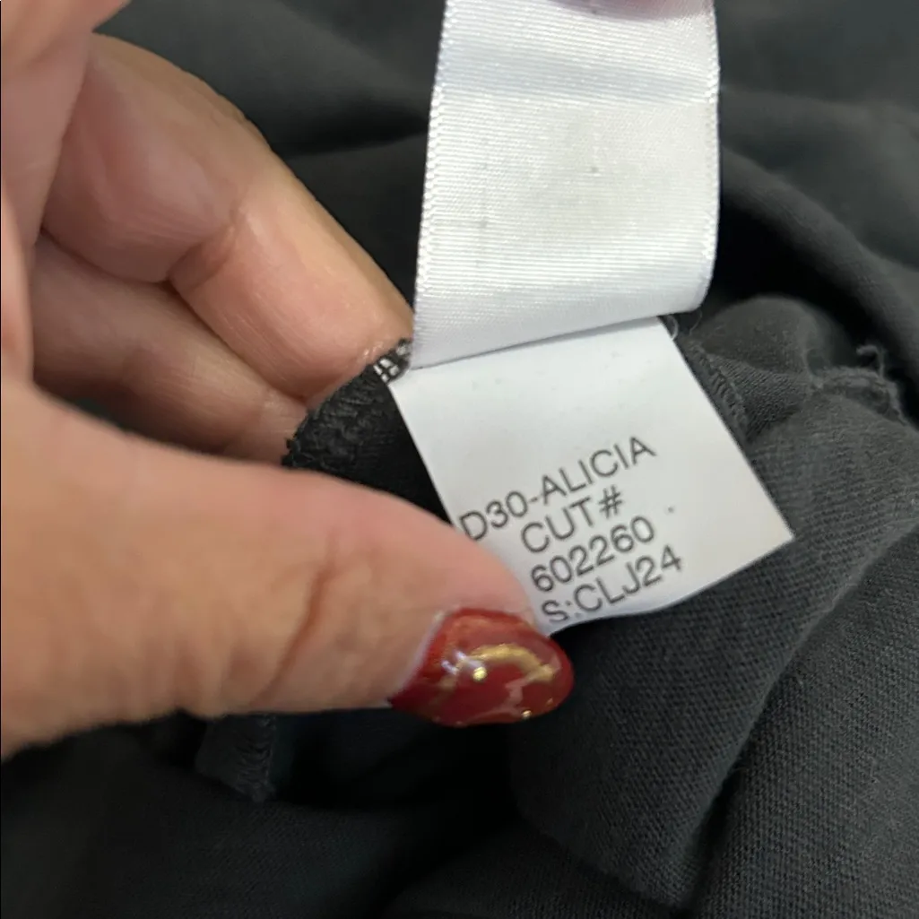 Perfectwhitetee Alicia V Neck Tee Shirt Dress Charcoal Size L - Image 7