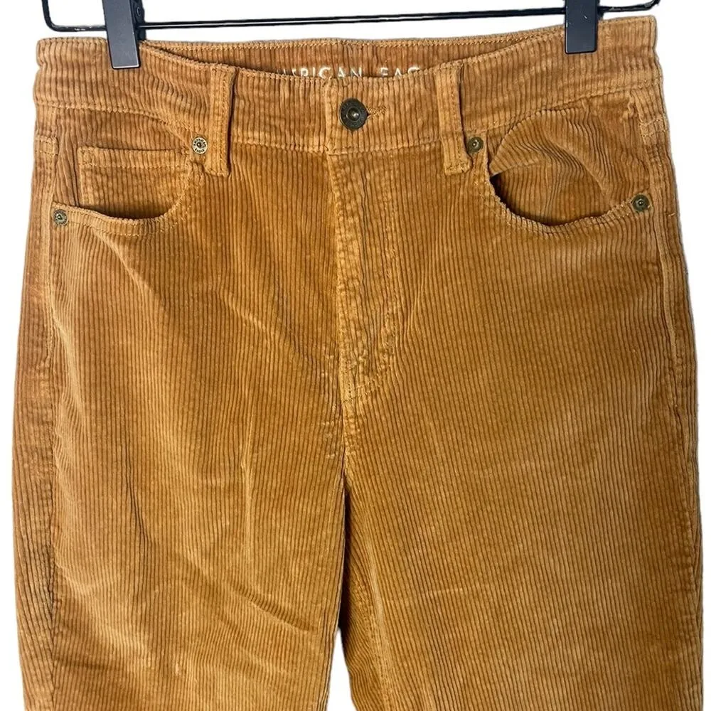 American Eagle Women’s Size 4 Corduroy Mom Jeans Mustard Yellow - Image 2