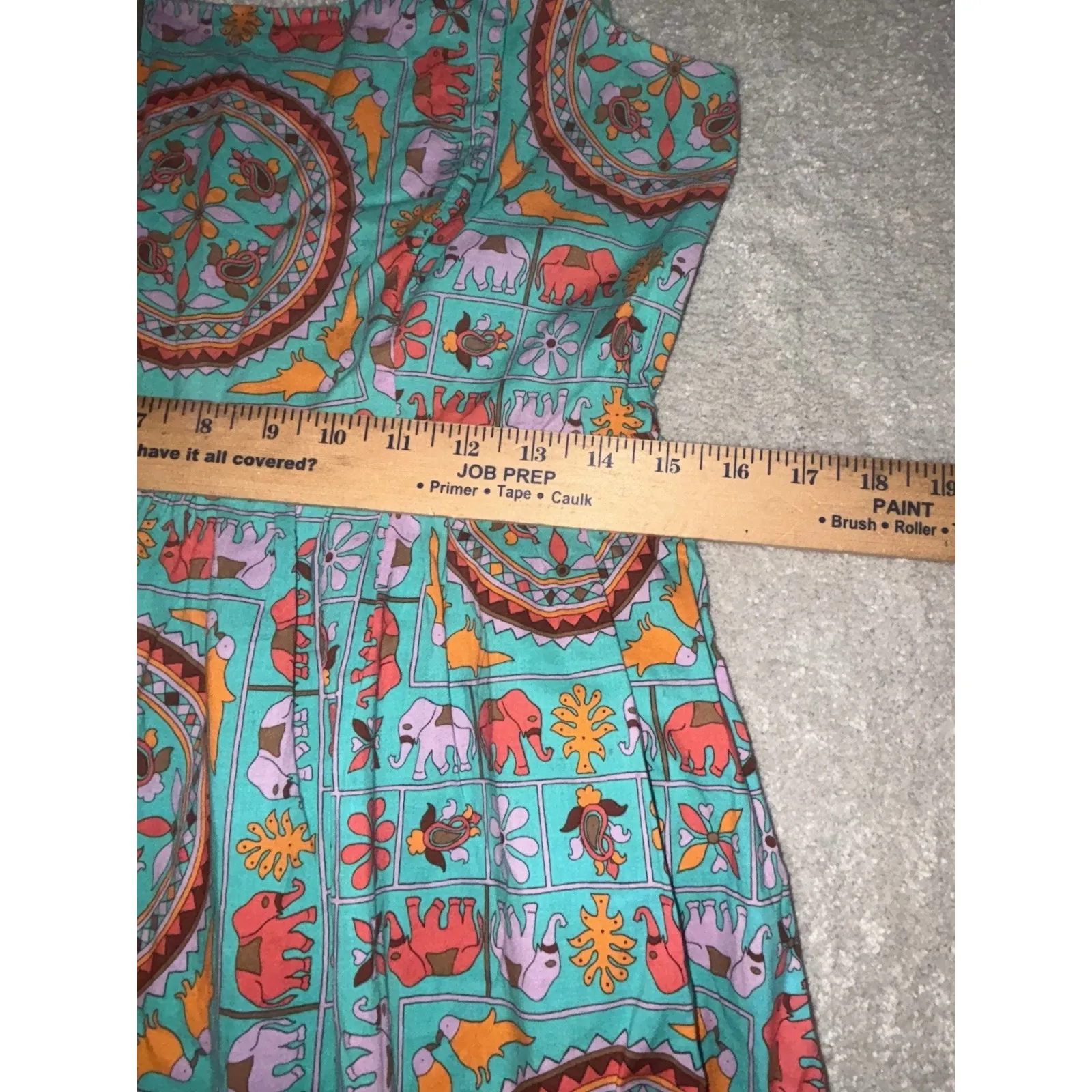 Drake's For J Crew Tiled Elephant Tie Shoulder Sun ‎ Dress 6 - Image 12