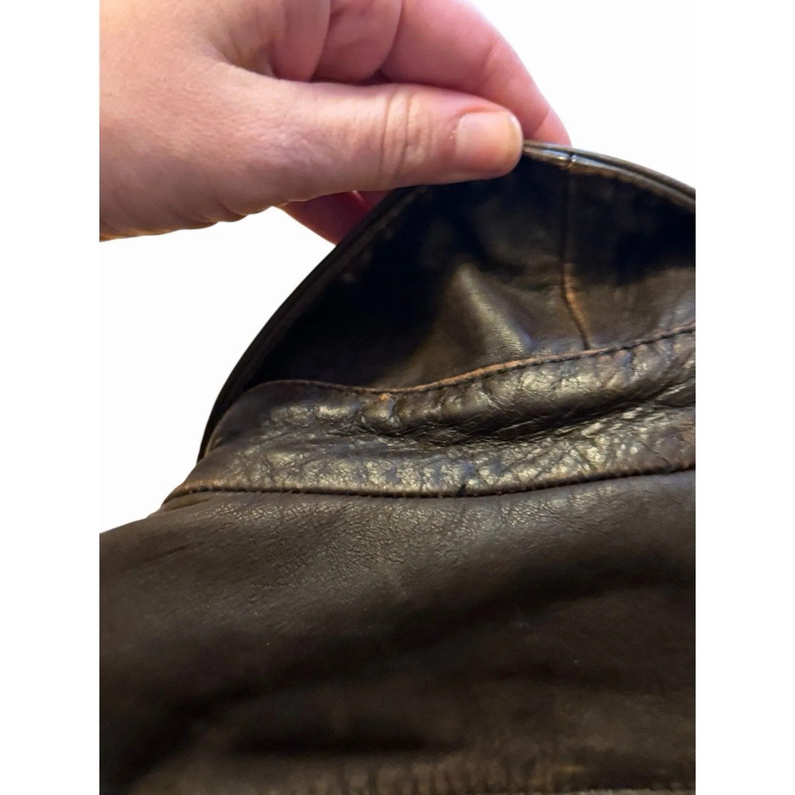 Carbon 2 Cobalt Women’s Avion Lamb Leather Jacket Brown Distressed RN# 129641 XS - Image 7