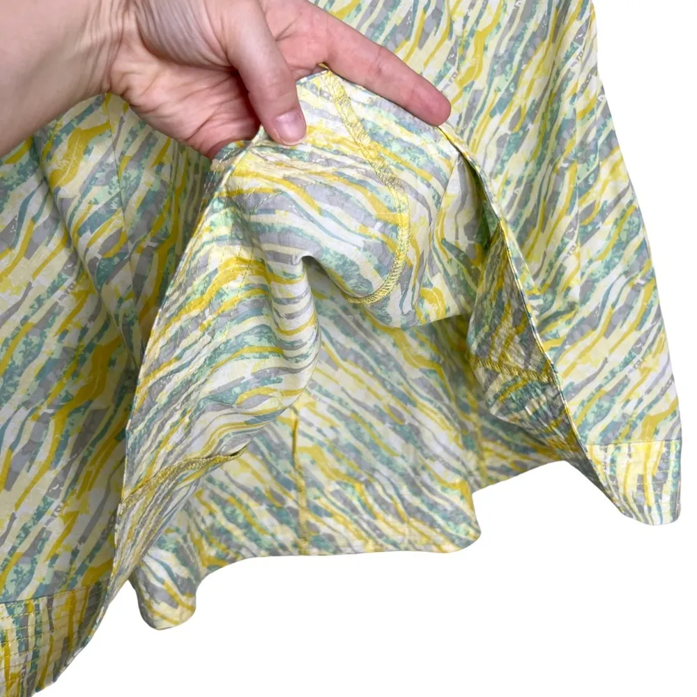 Royal Robbins 100% Cotton Lightweight Yellow Green A Line Skirt - Image 6