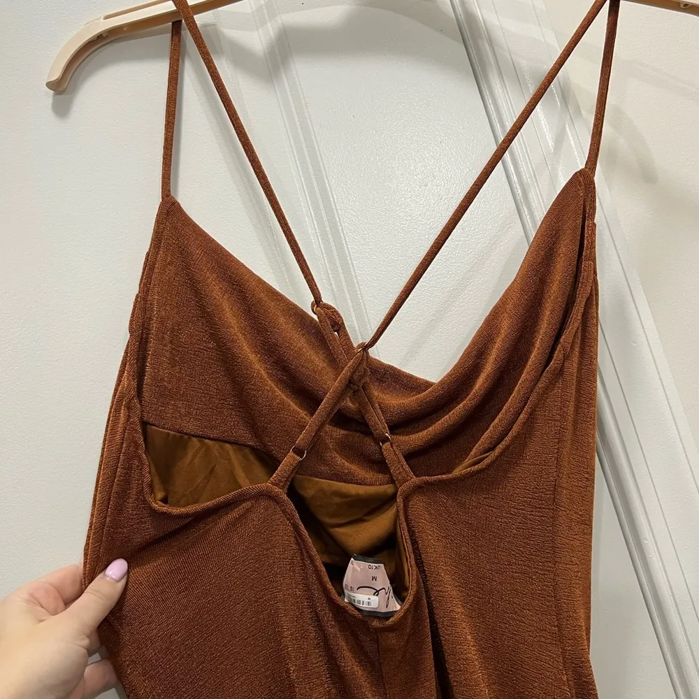 She Is Us Brown Slinky Slip Dress Size 6 US $80 - Image 5