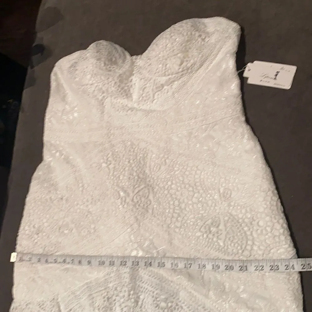 Women’s Bohemian Wedding Dress Zip Up Back with Ivory Lining Size 18W NWT - Image 7