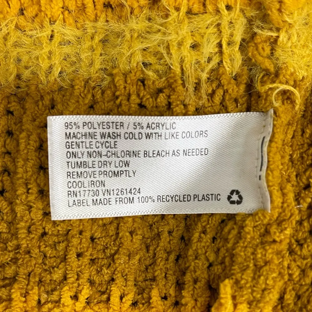 Wild Fable Yellow Polyester Oversized Sweater Sz XXS - Image 6