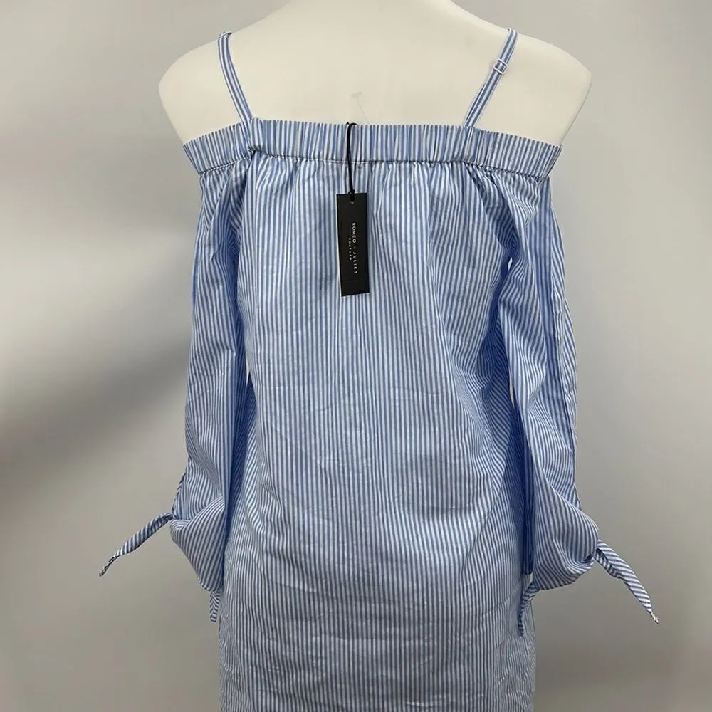 Romeo + Juliet striped off shoulder dress - Image 5