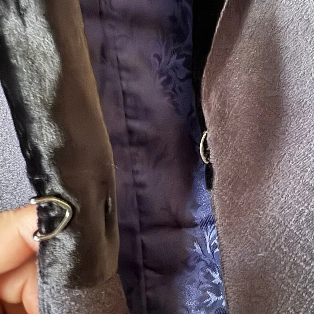 Soft Surroundings Astrid Velvet Shawl Collar Coat - M Elegant Event Wool blend - Image 11