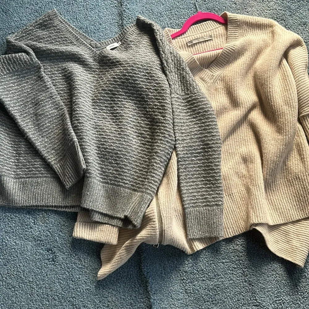 Allsaints sweater wool alpaca blend large zipper asymmetrical hem - Image 9