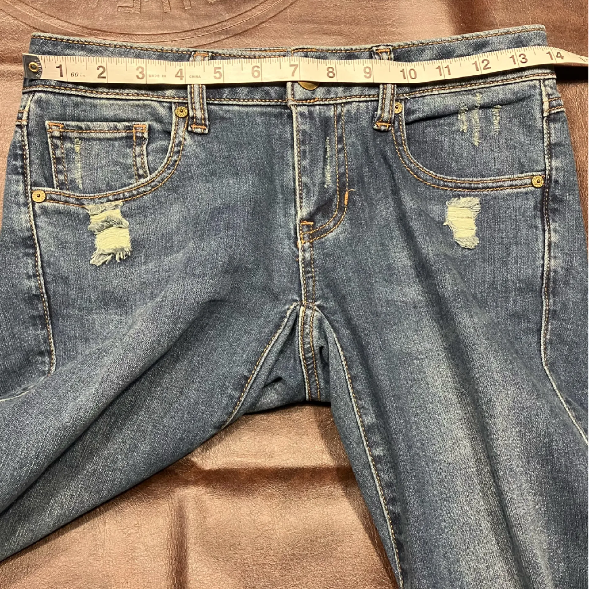 Cabi Distressed Low-rise Skinny Jeans Medium Wash Womens size 0 Denim‎ Grunge - Image 12