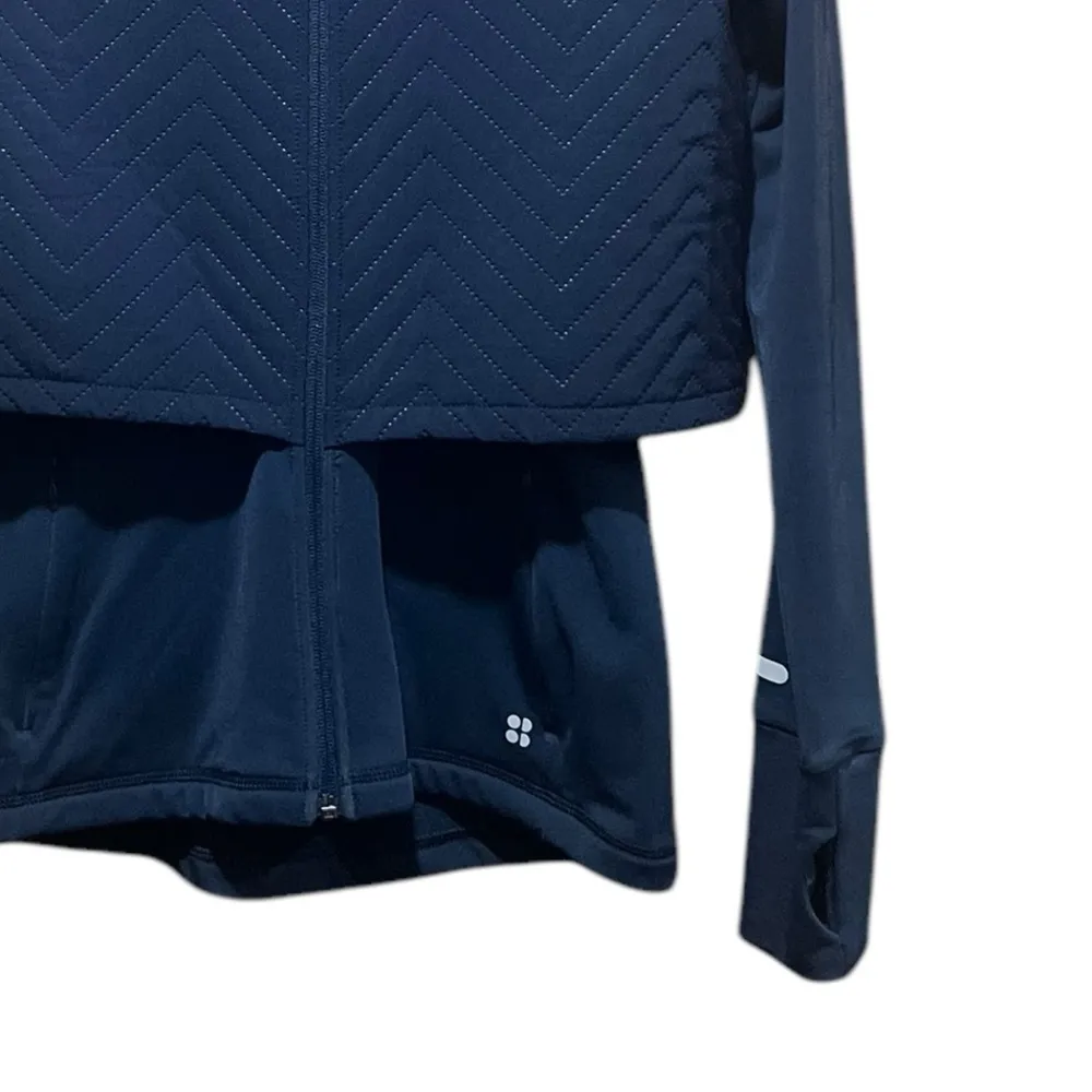 Sweaty Betty Fast Track Padded Running Jacket Navy Blue Size Small - Image 7