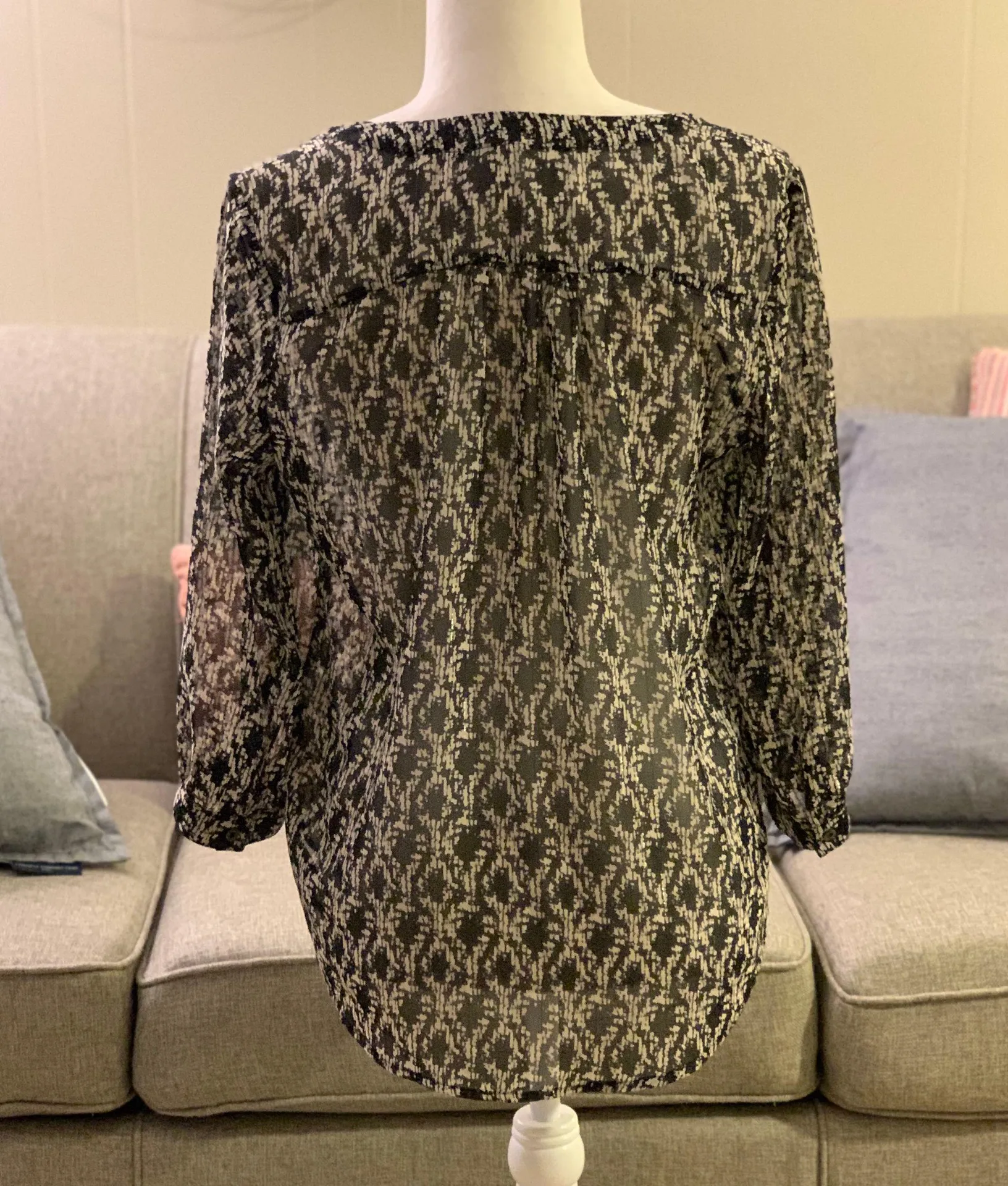 Stitch Fix Alice Blue  Sheer Blouse - Image 2