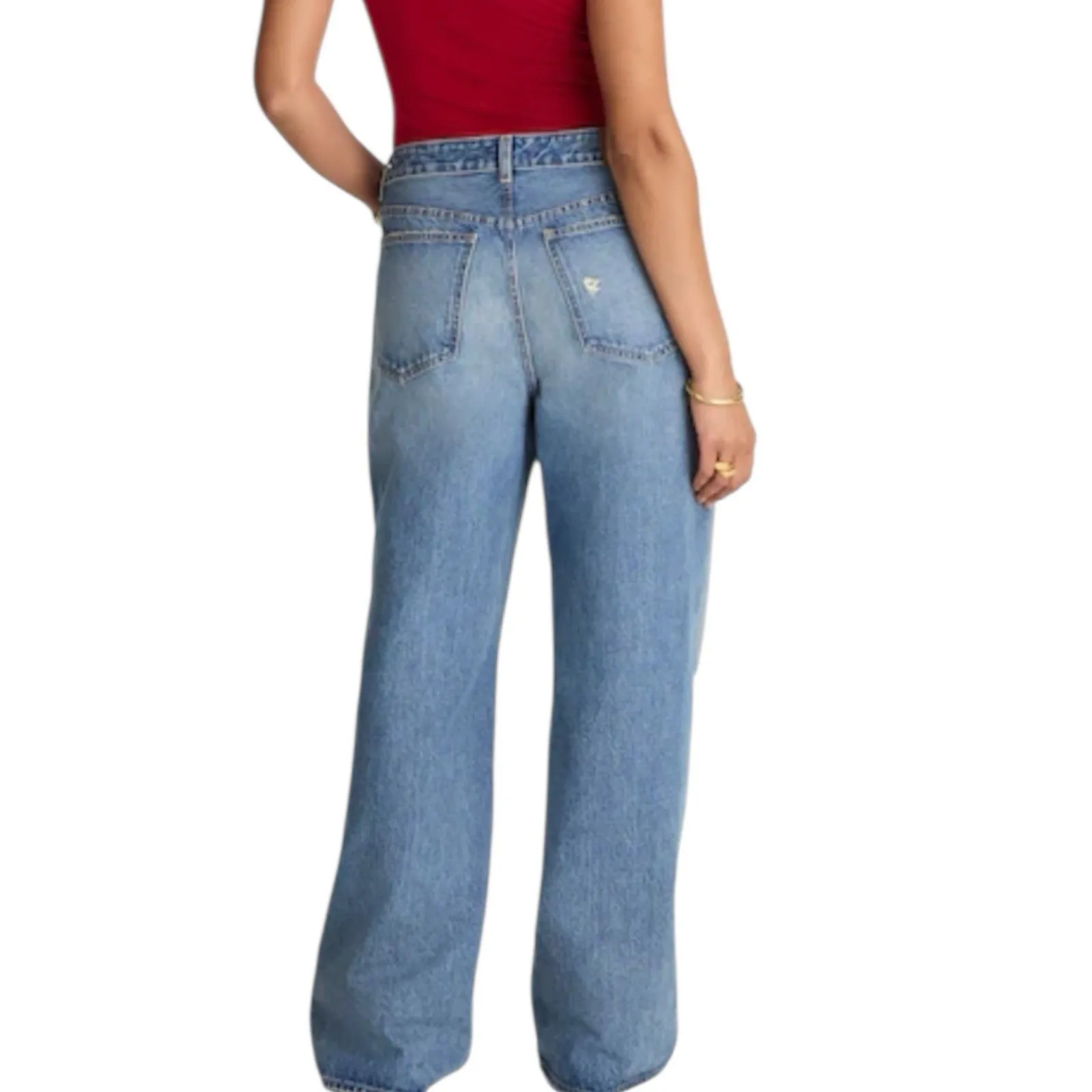 NWT Madewell The Petite Curvy Low Slung Baggy Jeans Distressed Women’s Size 31P - Image 3