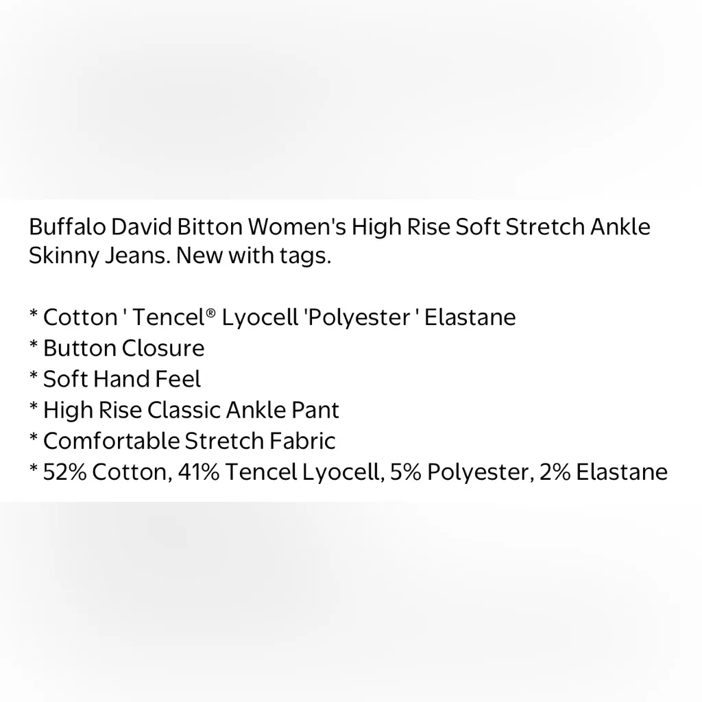 Buffalo David Bitton High Rise Soft Stretch Ankle Skinny Jeans Women’s 8 / 29 - Image 13