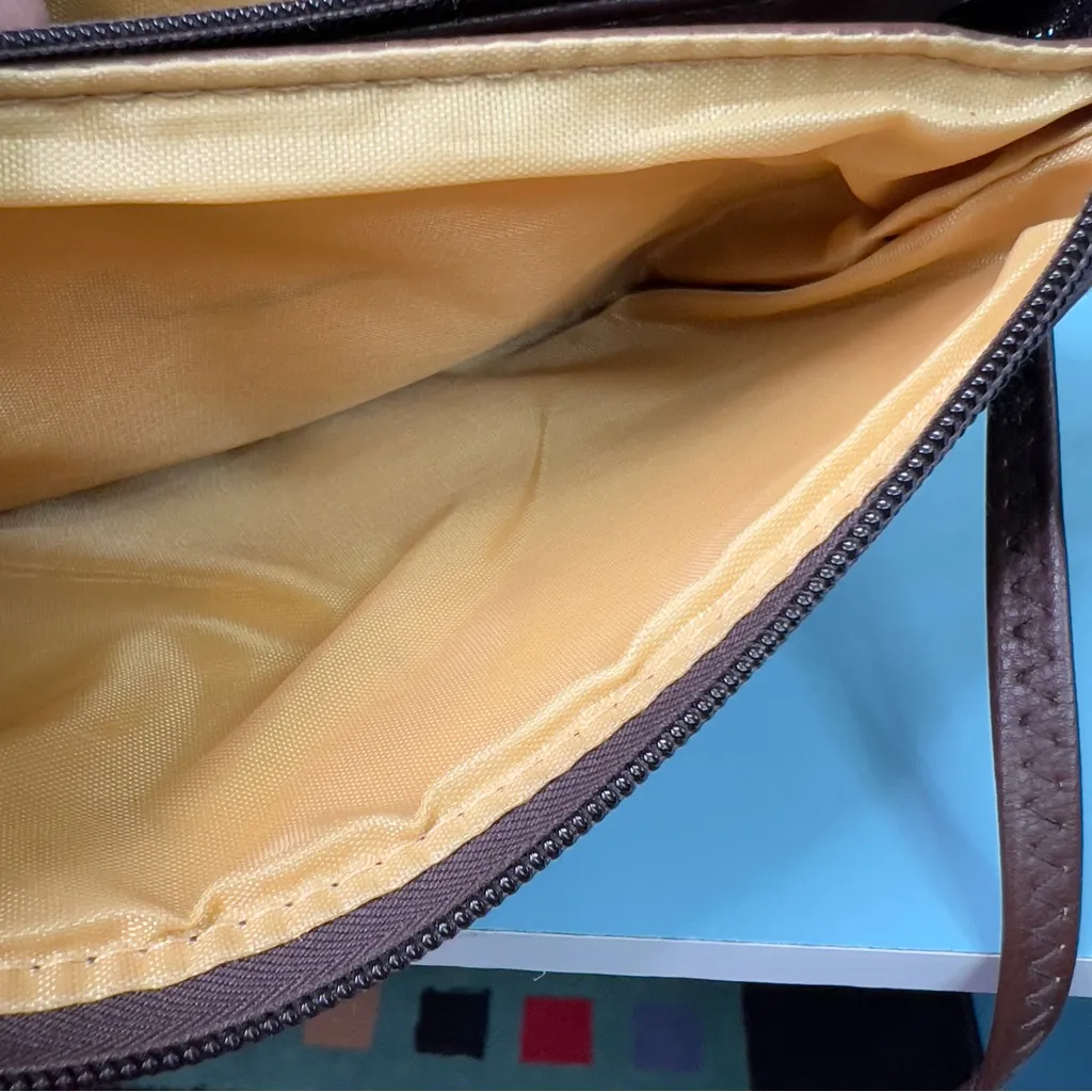 Brown Crossbody w/3 Sections w/Wristlet Handle & 23” Strap 8 - Image 11