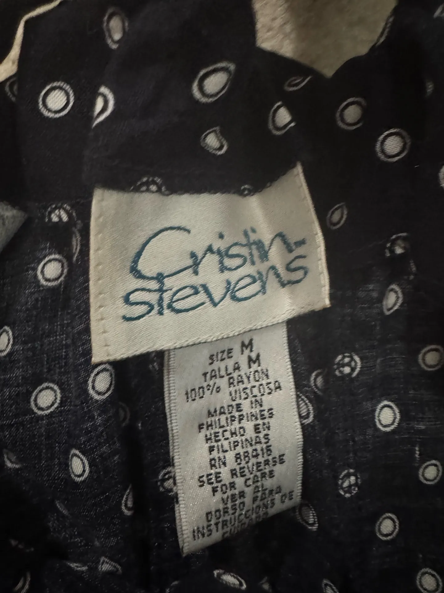 vintage 90s cristin stevens navy button down maxi dress Blue Size M - Image 5