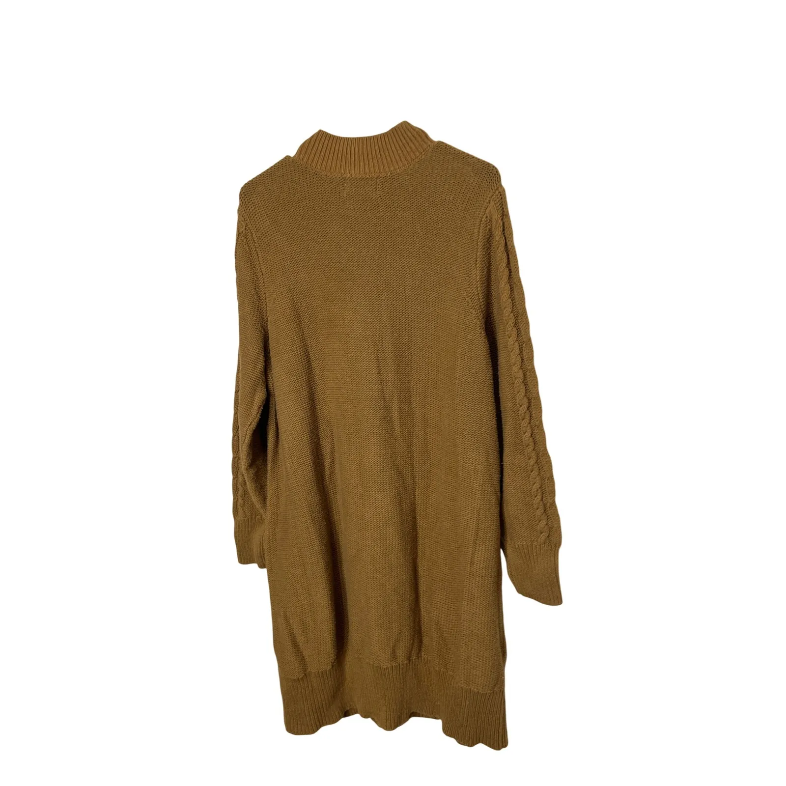 Old‎ Navy XXL Womens Sweater Dress Cable Knit Mock Neck Brown Pullover - Image 8