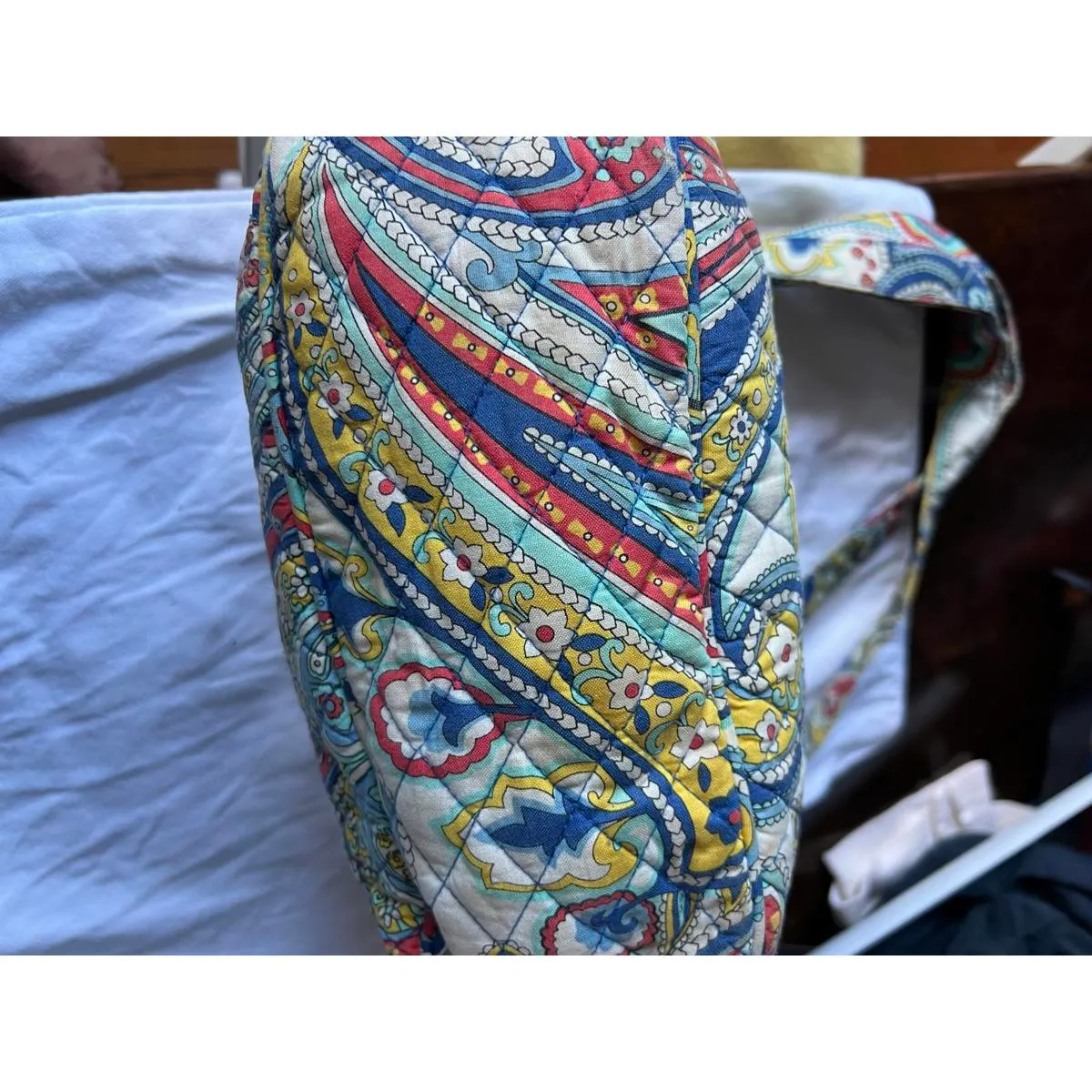 Vera Bradley Quilted Paisley Print Shoulder Bag - Image 7
