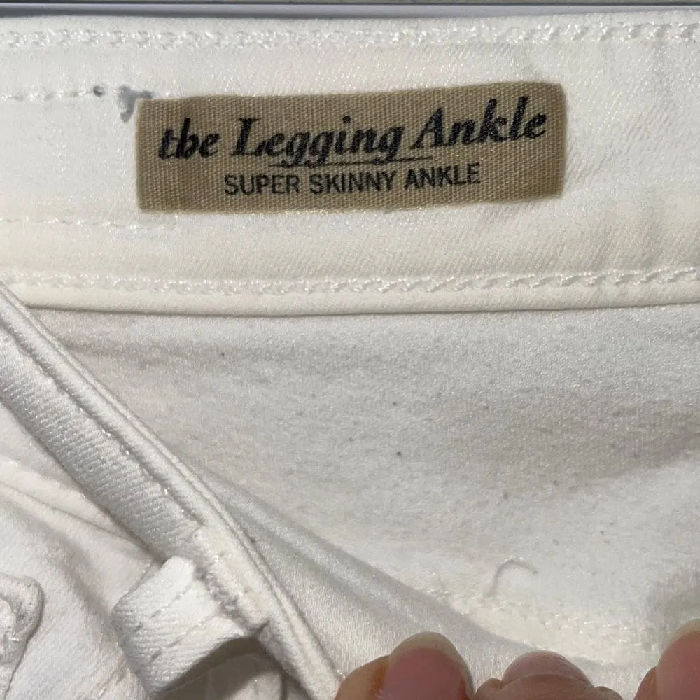 AG Adriano Goldschmied Women's The Legging Ankle Super Skinny Pants Jeans 25R Wh - Image 5