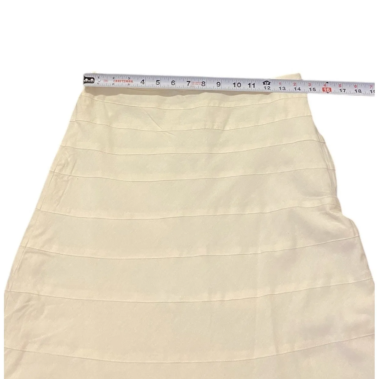 Soft Surroundings Terah Maxi Skirt Petite S Ivory Tier Panel Flare Linen NWT - Image 5