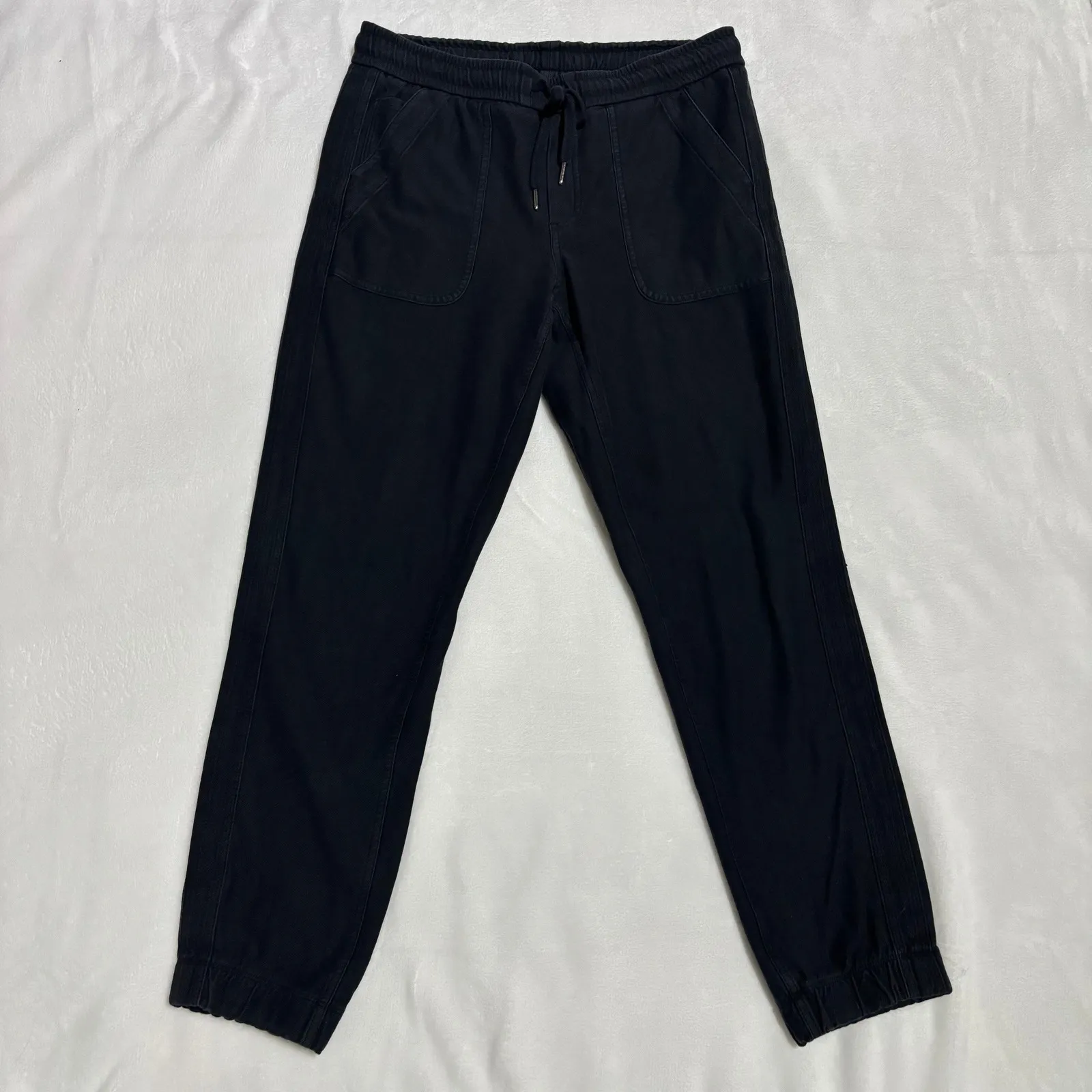 Athleta Farallon Jogger Black Womens Size 2 Drawstring Athletic Pants Twill - Image 4