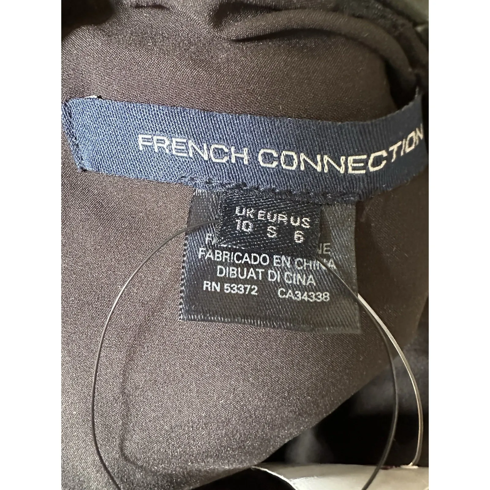 French Connection Crolenda Black Faux Leather Cut Out Dress Size 6 NWT - Image 7