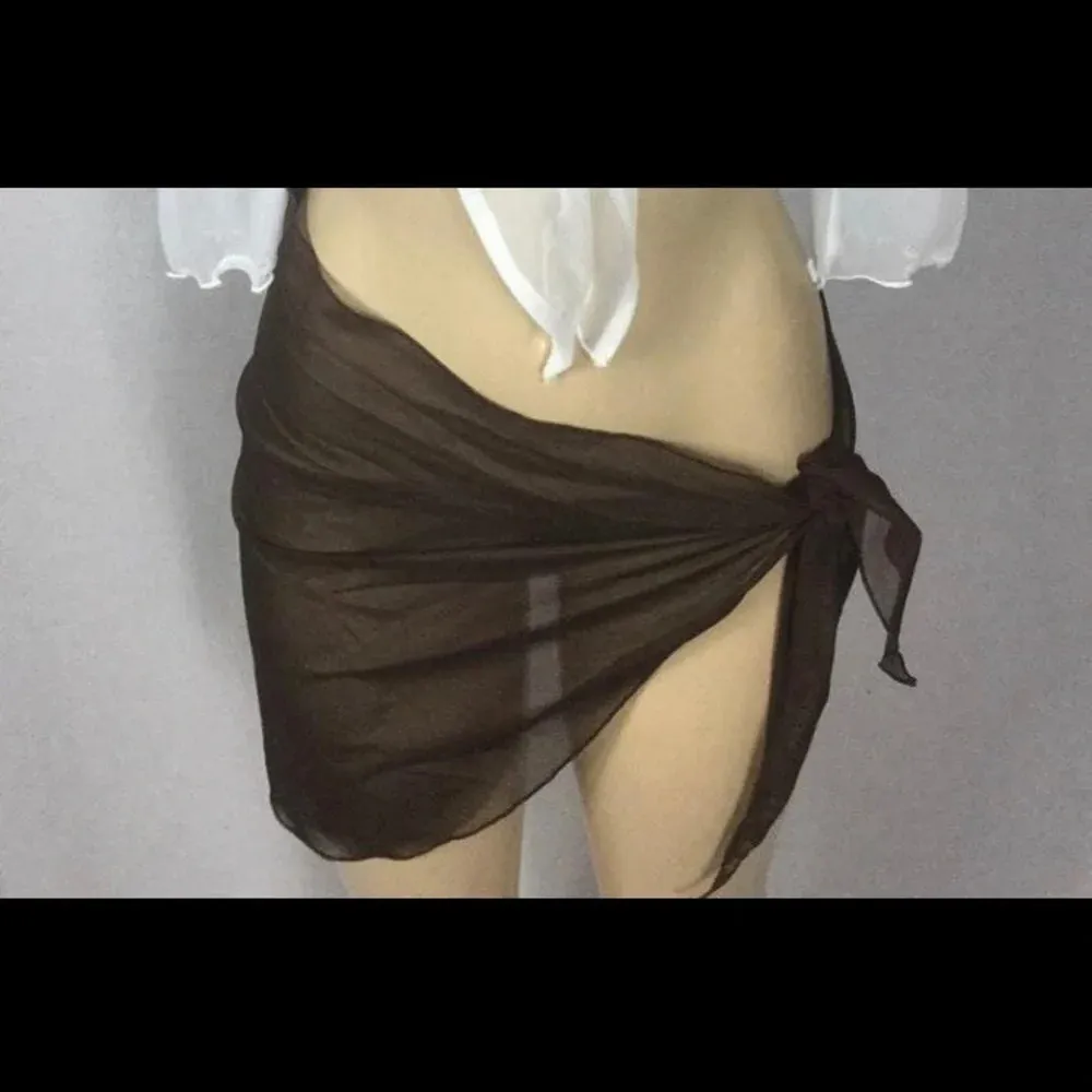 Zuliana Brown Mesh Sarong Skirt/Cover Up Size S/M. New No Tags - Image 3