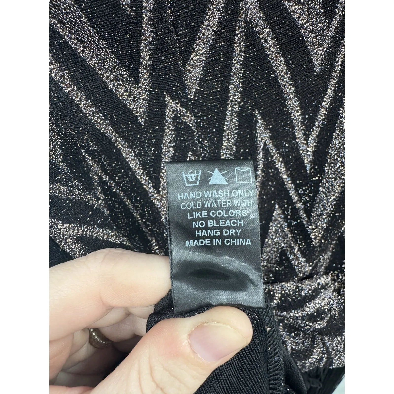 Dress Forum Fringe Western Zig Zag Strapless Midi Dress Women M Black NEW Rodeo - Image 6