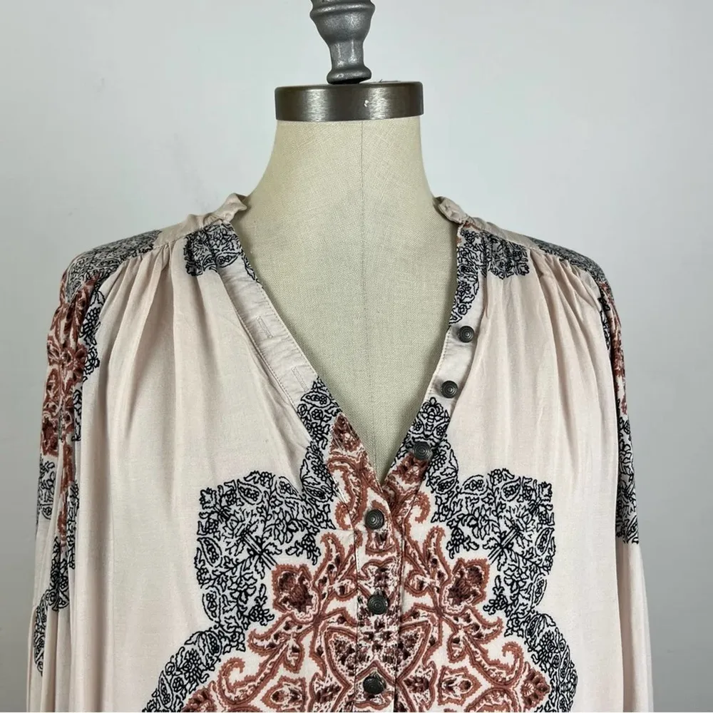 Free People Paisley Boho Tunic Shirt - Image 3