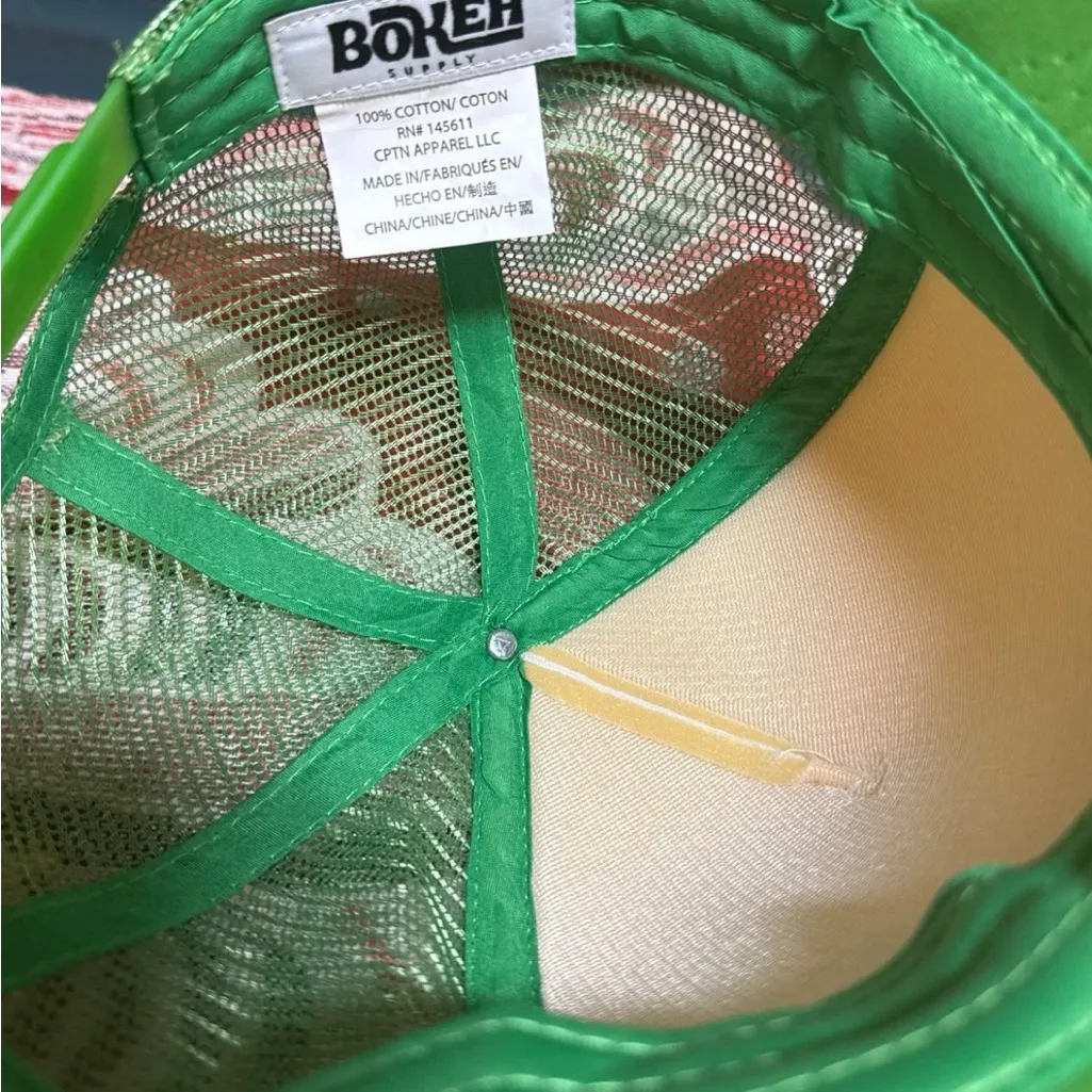 Bokeh Brand Love / Daisy Flower Ballcap Green - Image 3