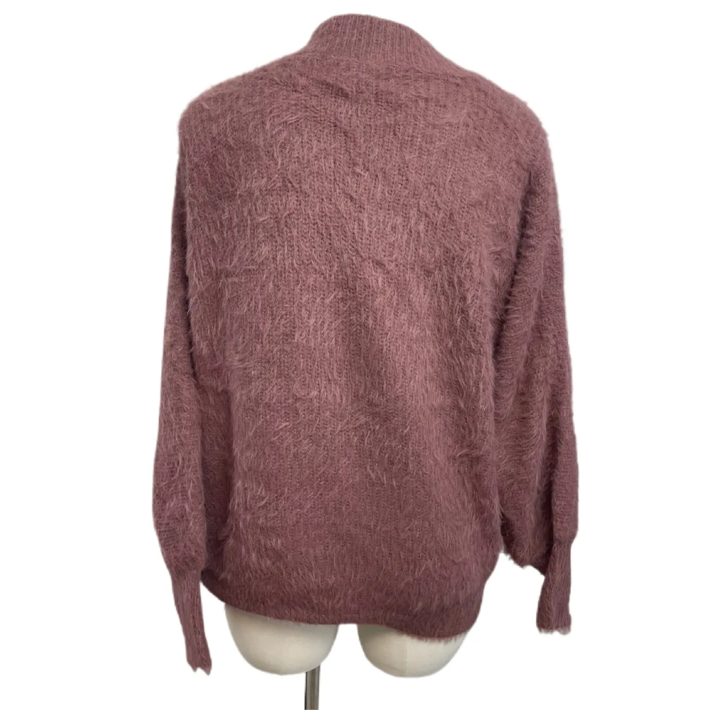 PINCH Fuzzy Knit Open Front Cardigan Sweater – Women's Small/Medium Pink - Image 3