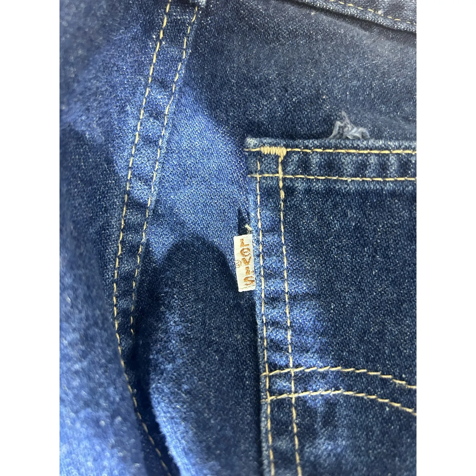 Vintage Levi's Brown Tab Jeans Size 26 High Rise Baggy Tapered Waist Skater - Image 9