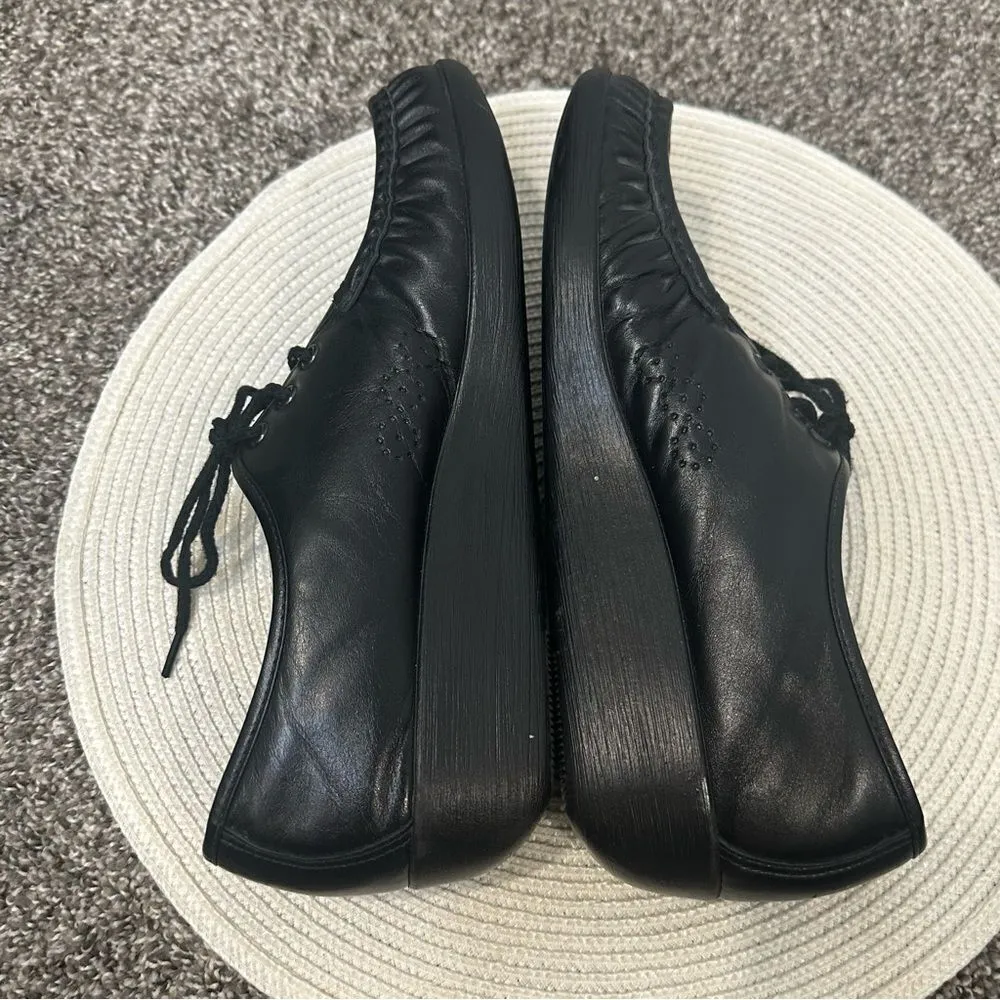 SAS Bounce Comfort Wedge Black Leather Handsewn Walking Shoes Women Sz 11M - Image 7
