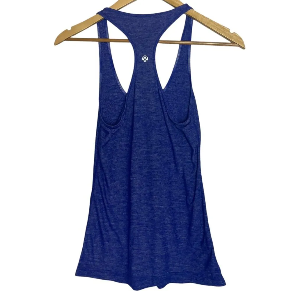 Lululemon Women's S Tank Top Blue‎ Purple Heather Racerback Sleeveless Active - Image 4