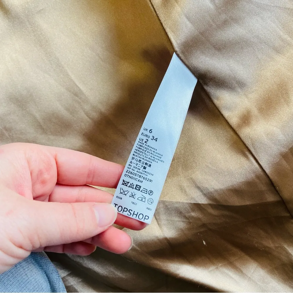 TOPSHOP double breasted button up peacoat trench jacket - Image 7