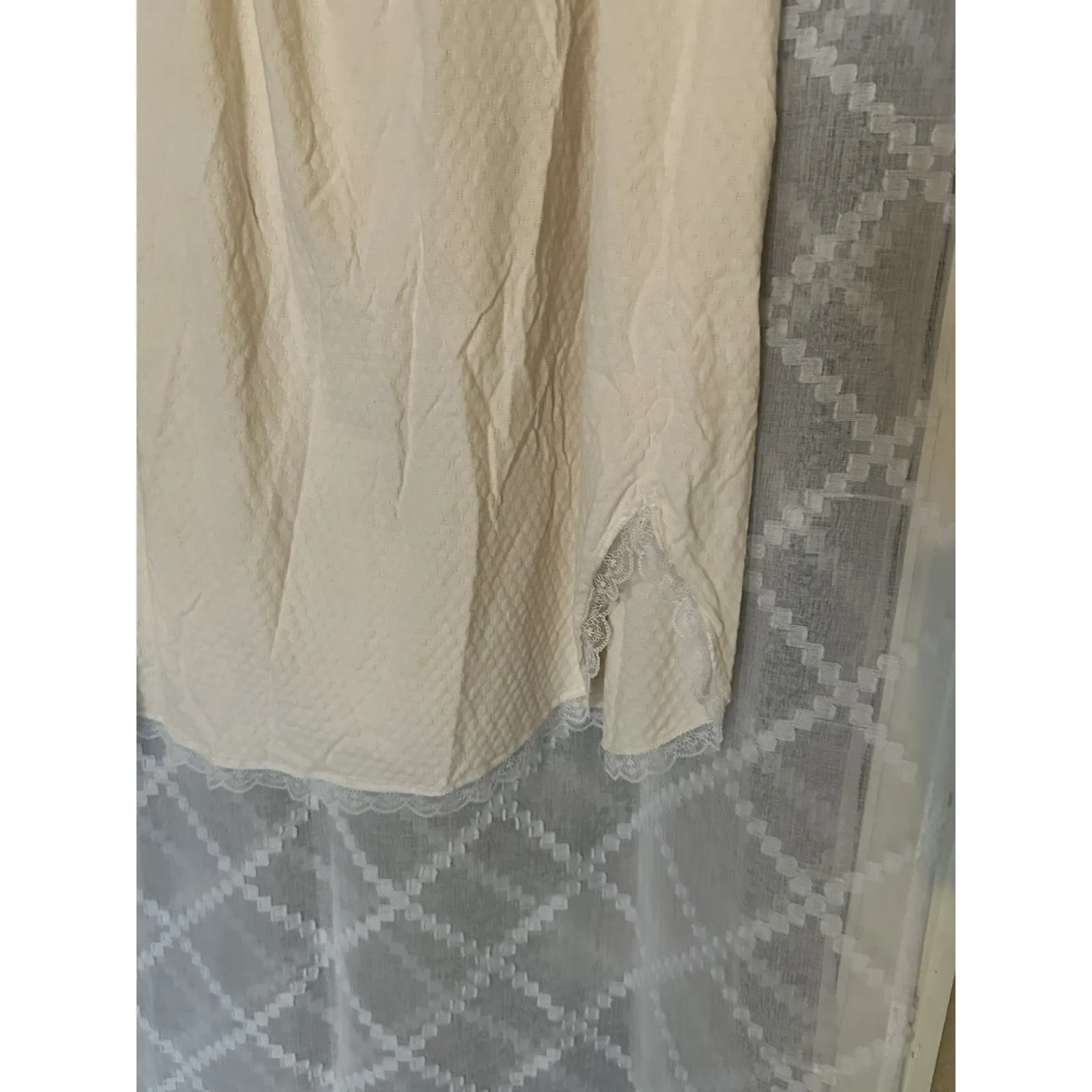 Vintage Christian Dior Nightgown Women M L Pale Pink‎ Long Lace Coquette Pink Size M - Image 6