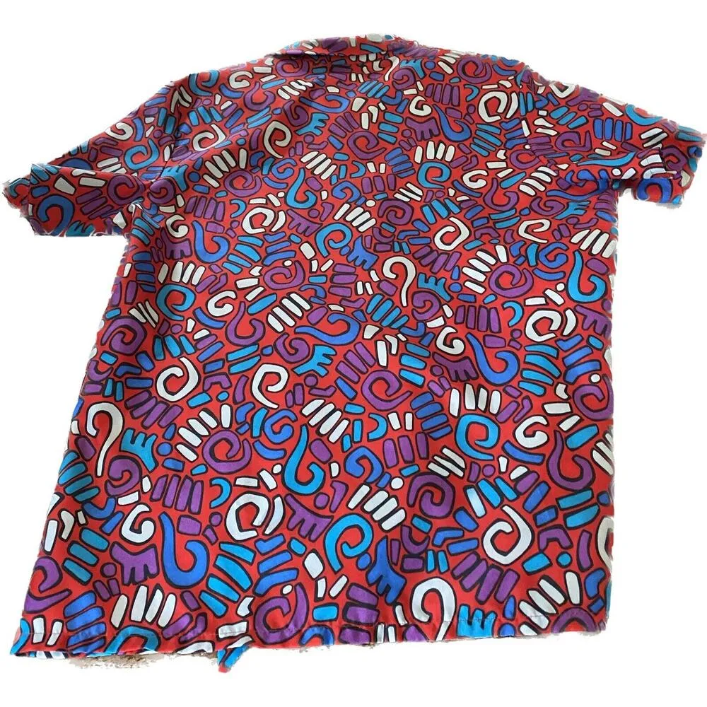 Lucky Winner Shirt Womens Pullover Short Sleeve Floral Grandma VTG US Made Size M - Image 2