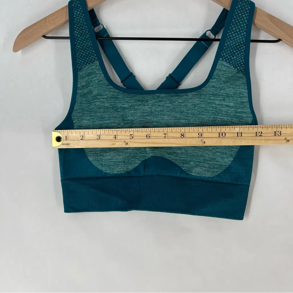 Fabletics Womens Size S Dot‎ Seamless Sports Bra Square Neck Heathered Teal - Image 9