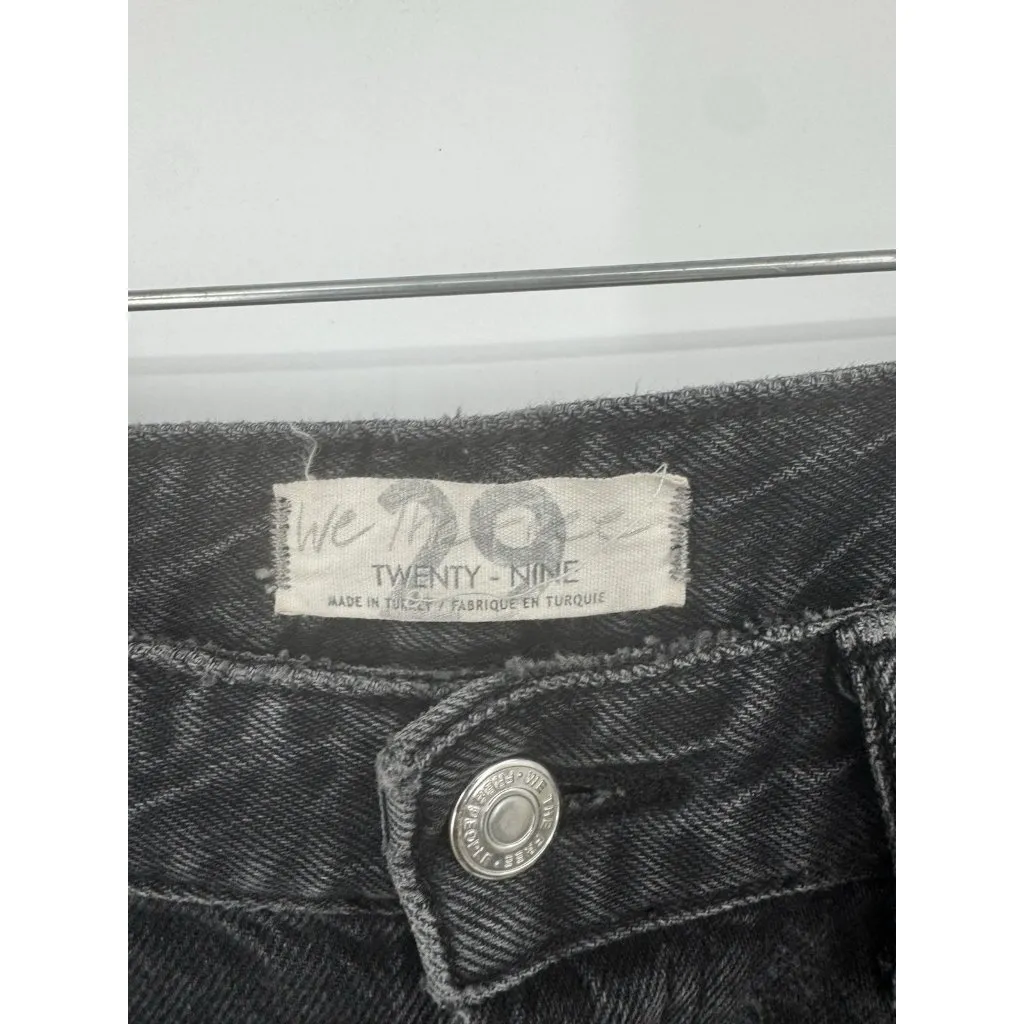 We‎ The Free Distressed Jeans Women 29 Charcoal Great Wash Denim Skater Grunge - Image 3