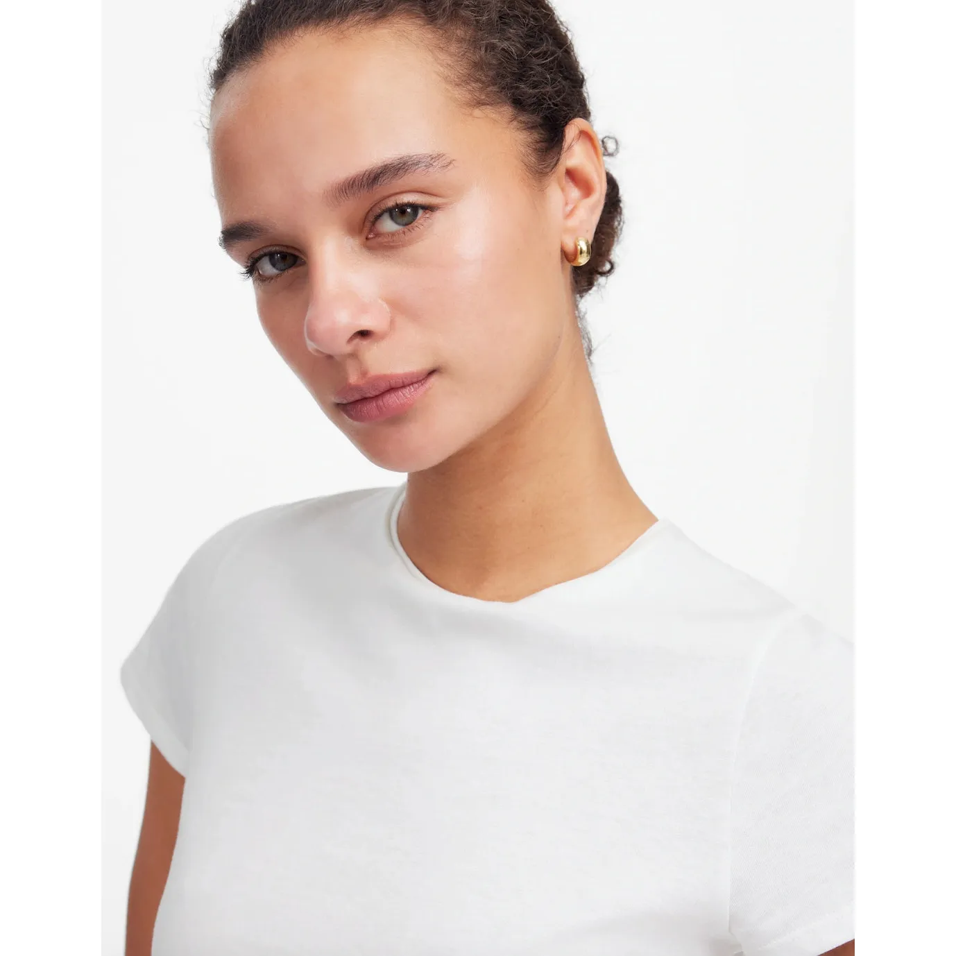 Madewell Essential Slim Tee Shirt Lightweight Cotton Basics White Medium NWT - Image 2