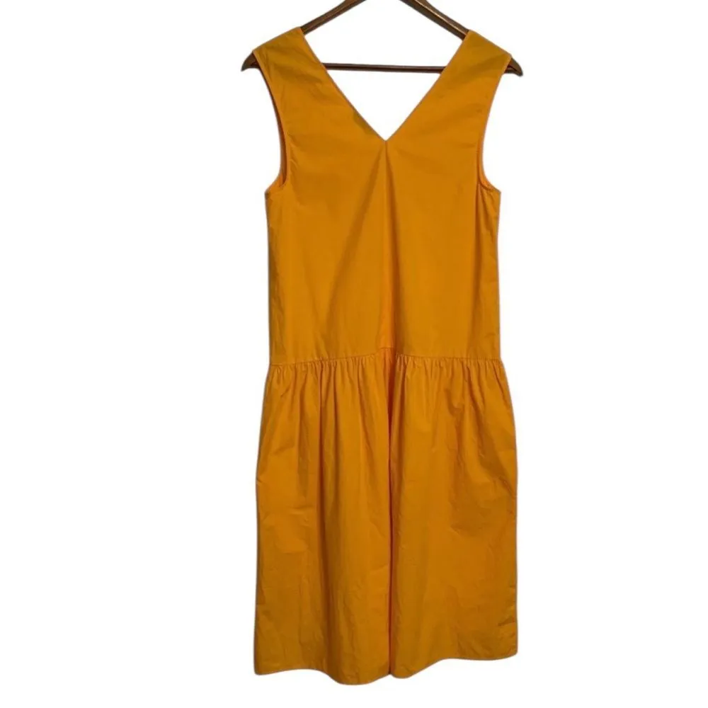 Marysia Resort Lucera Papaya Cotton Poplin Dress M Orange Size M - Image 3