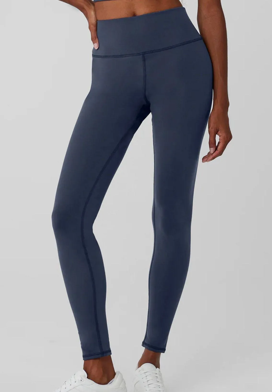 Alo Winter Warm Leggings In Navy - Image 2