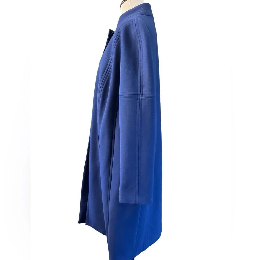 Lands’ End Cobalt Blue Full Length Wool Blend Coat Size 18R - Image 3