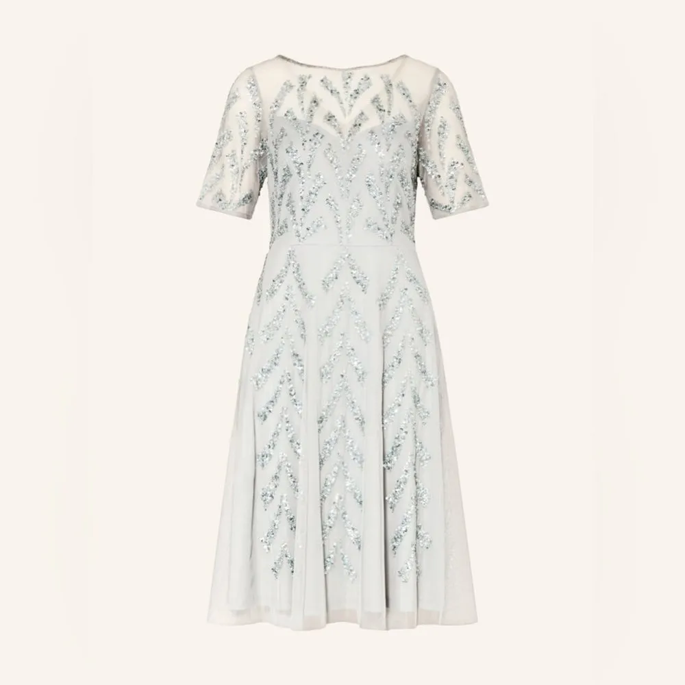 Adrianna Papell Sequin Beaded Midi Dress - Image 11