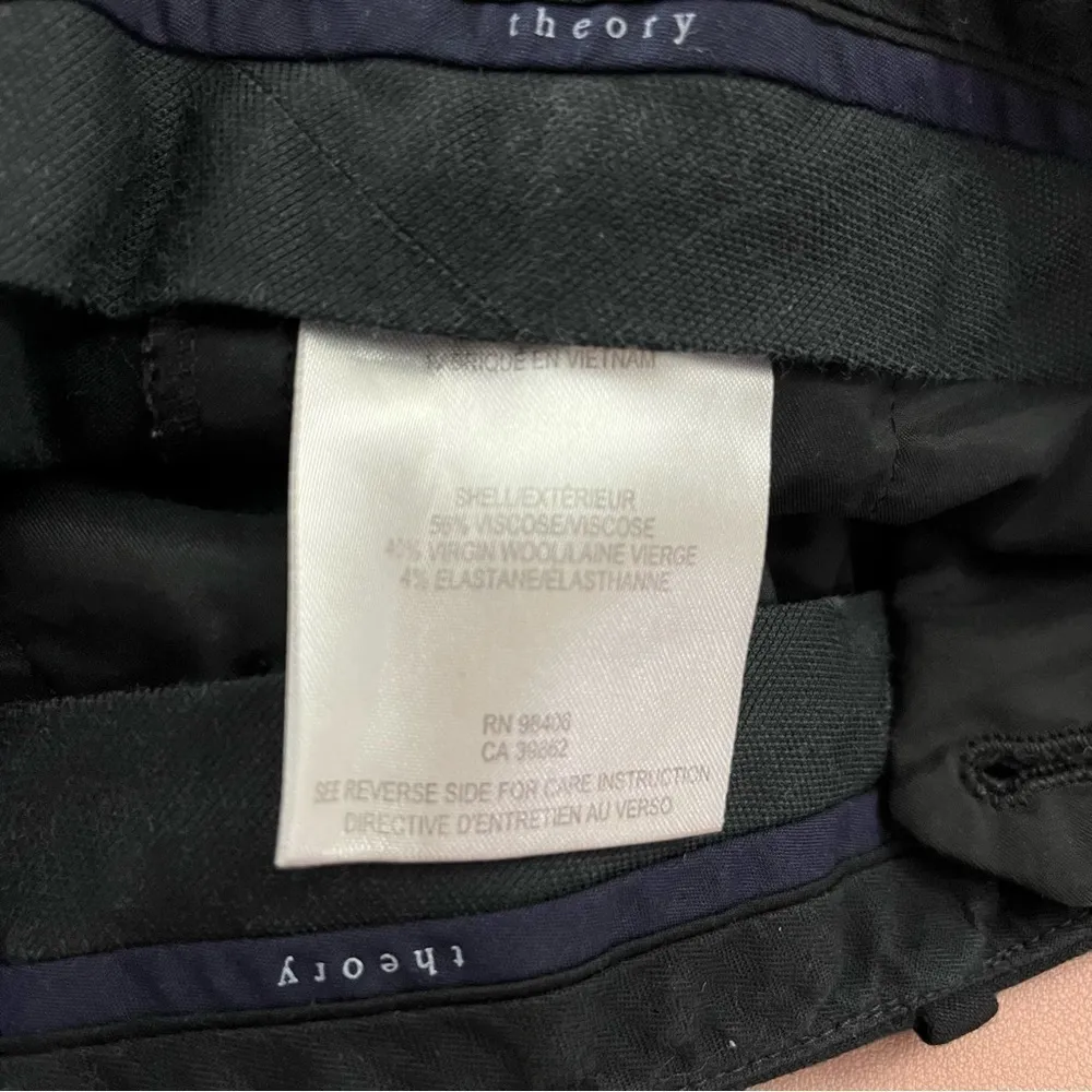 Theory Mid-Rise Skinny Trouser Dress Pant Black 0 - Image 5