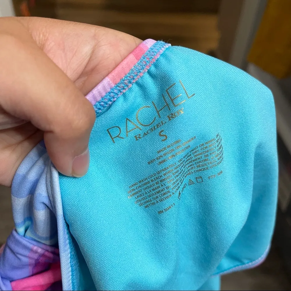 Rachel Roy colorful rainbow halter‎ one piece swimsuit size small - Image 9